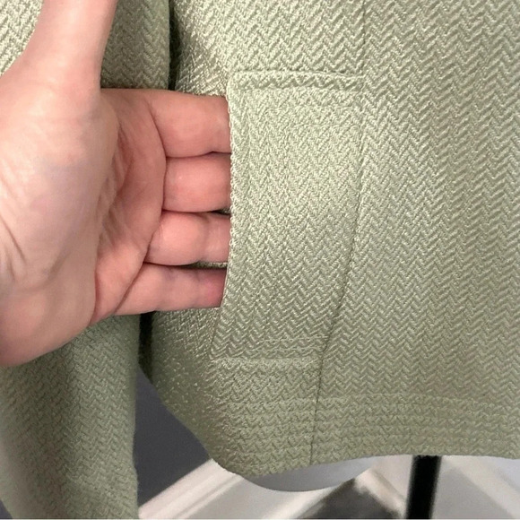 Tahari Women’s 6P Green Wool Blend Blazer Lined Pockets Career Old Money Regal - Picture 5 of 14